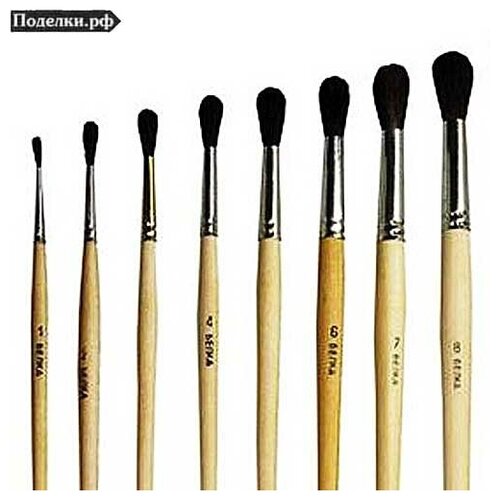 Кисть из волоса белки 5 круглая KBEL-5 бс05 Бжк-5 цена за 1 шт 430₽