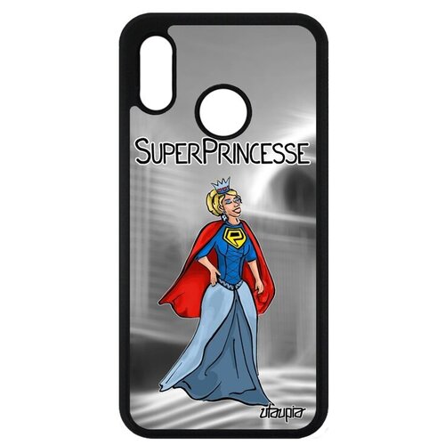 фото Противоударный чехол на телефон // huawei p20 lite // "суперпринцесса" юмор герой, utaupia, серый