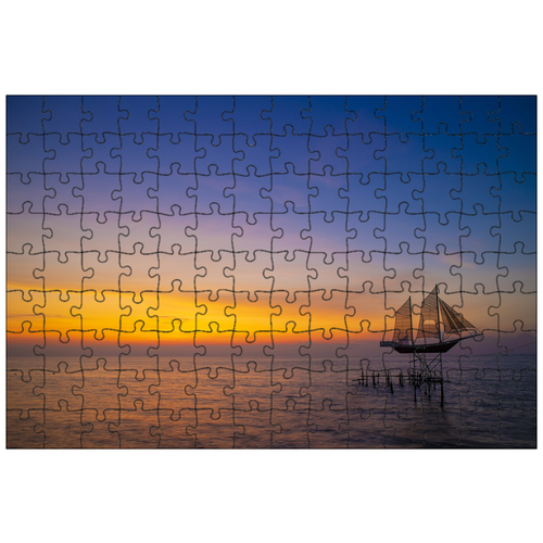 фото Магнитный пазл 27x18см."лодка, пляж, море" на холодильник lotsprints