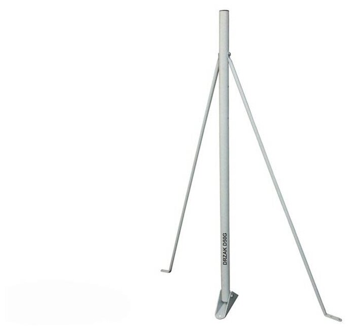 Мачта 1метр "DRZAK D50G" серая с жёсткими растяжками,на наклонную крышу, диаметр 50мм, высота 1метр