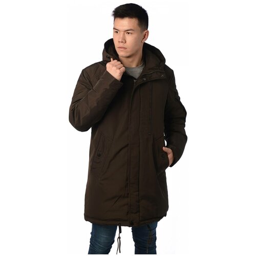фото Зимняя куртка мужская fanfaroni 18142 размер 54, хаки