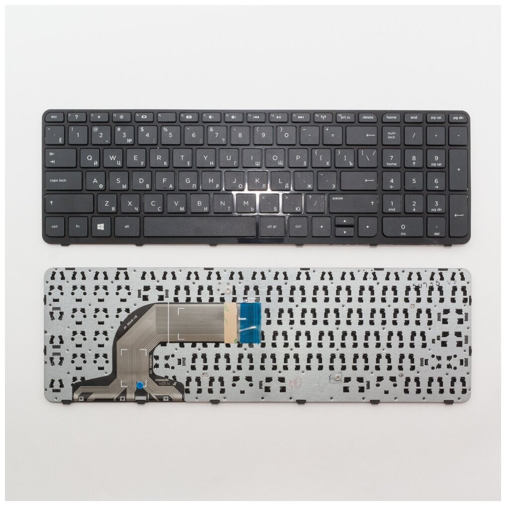 Клавиатура для ноутбука HP Pavilion 15-e черная с рамкой 710₽
