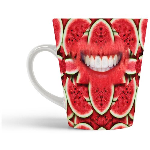 фото Кружка-латте coolpodarok улыбка. арбуз