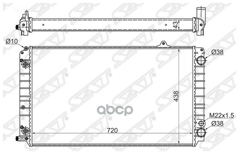 SAT AD0003 Радиатор AUDI A8 2.8/4.2 98-02