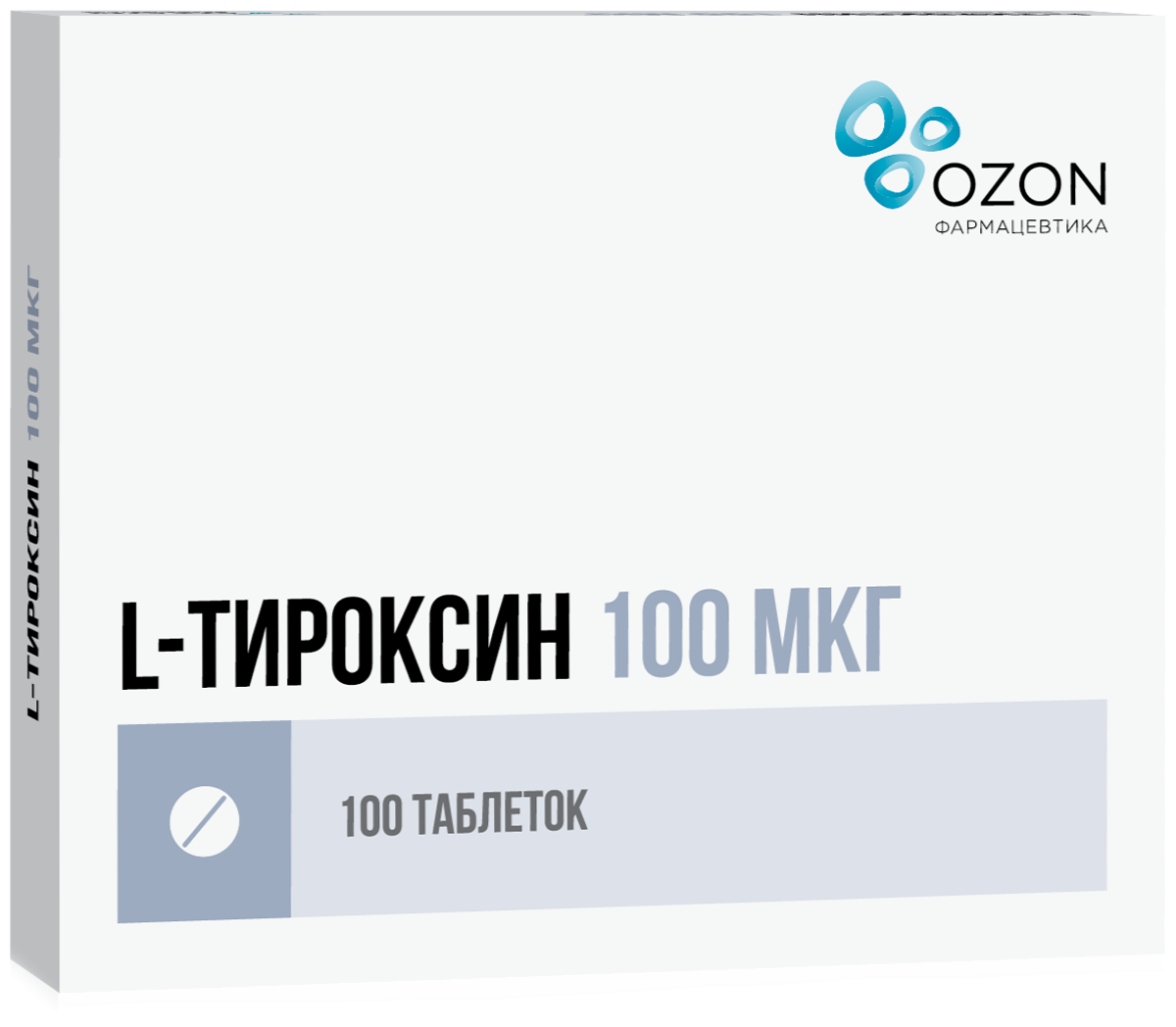 L-Тироксин таб., 100 мкг, 100 шт.