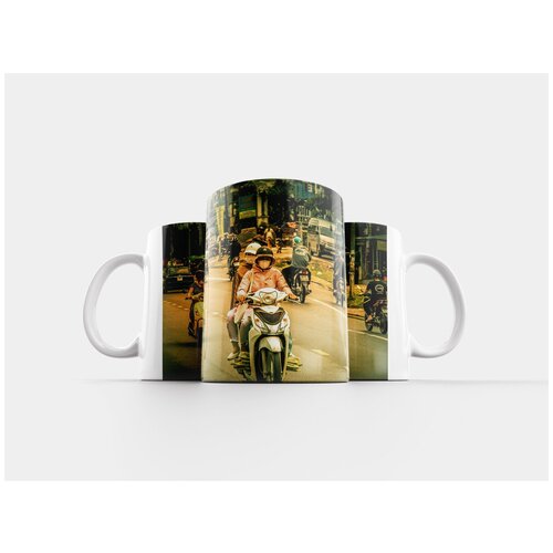 фото Кружка "вьетнам, мотоциклы, транспорт" 320 мл lotsprints