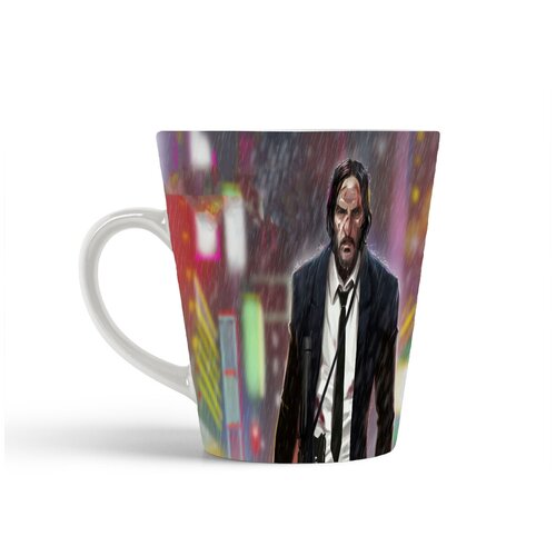 фото Кружка-латте coolpodarok джон уик арт под дождём