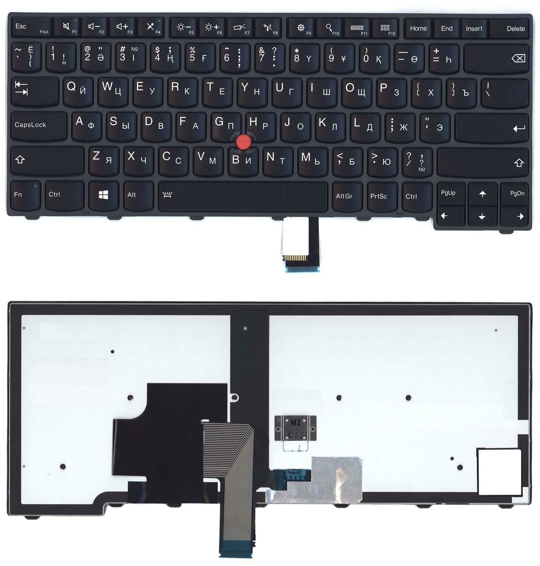 Клавиатура для ноутбука Lenovo ThinkPad T440 T440P T440S черная с подсветкой 3270₽