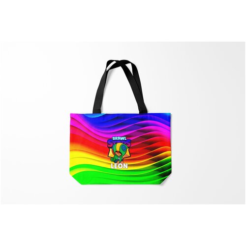фото Сумка-шоппер / 46х35 см / геймерам / brawl stars leon burnettie