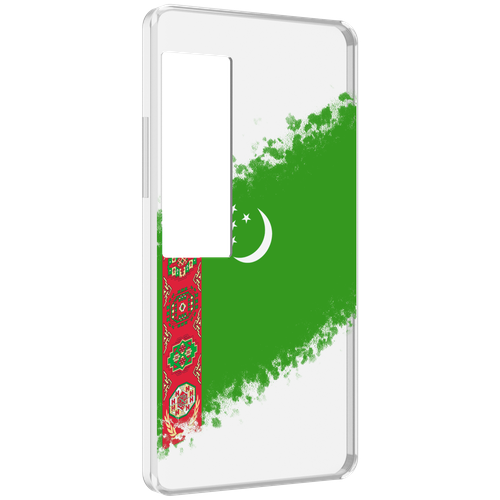 Чехол MyPads флаг герб Туркменистан-1 для Meizu Pro 7 Plus задняя-панель-накладка-бампер