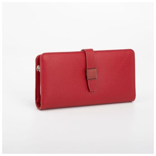 фото Кошелёк женский, отдел на кнопке, цвет красный