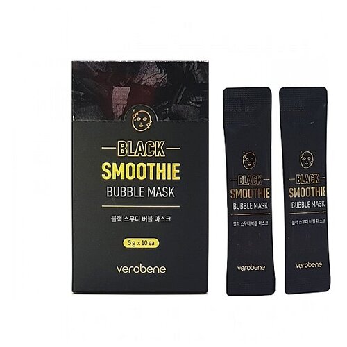 Кислородная маска-смузи с экстрактом древесного угля Verobene Black Smoothie Bubble Mask 6г