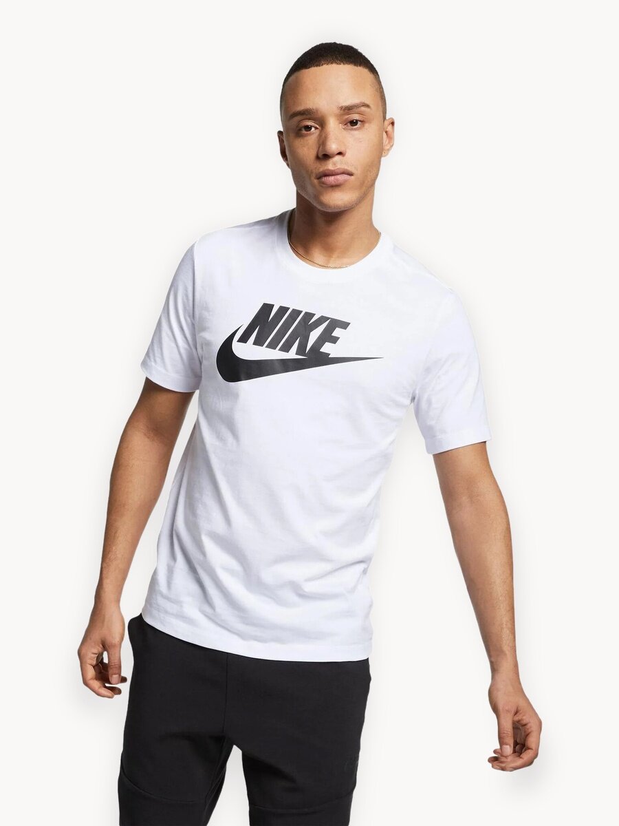 Футболка спортивная NIKE ICON FUTURA, 1 шт., размер S, белый