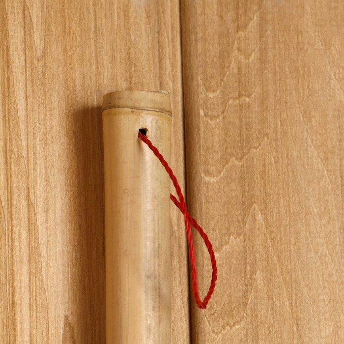Веник рисовый с бамбуковой ручкой, 30х80 см - фотография № 9