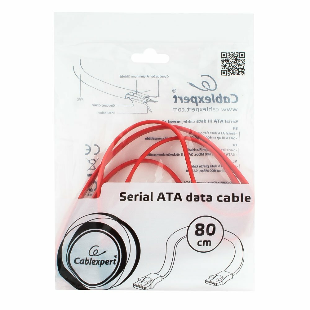 Кабель SATA 3 Cablexpert CC-SATAM-DATA-0.8M