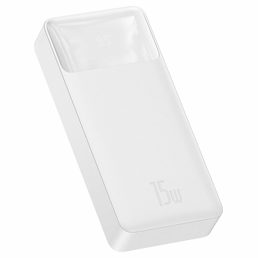 Портативный аккумулятор BASEUS Bipow Digital Display, 3A, 20000 мА⋅ч, белый
