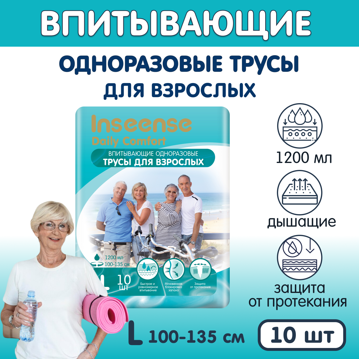 Трусы впитывающие Inseense Daily Comfort