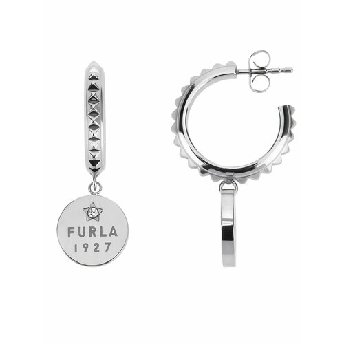 Серьги конго FURLA, серебряный