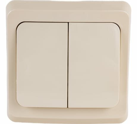 Выключатель 2-клавишный этюд, скрытый монтаж, кремовый BC10-002K Schneider Electric