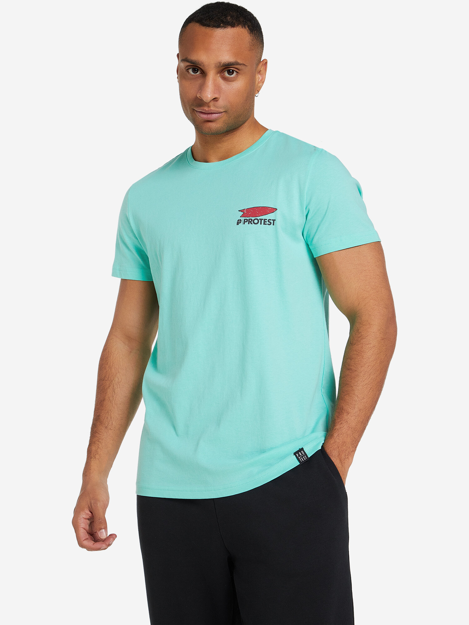 Футболка PROTEST Protest SS24 Male Placement UZ t-shirt размер 50 зелёный