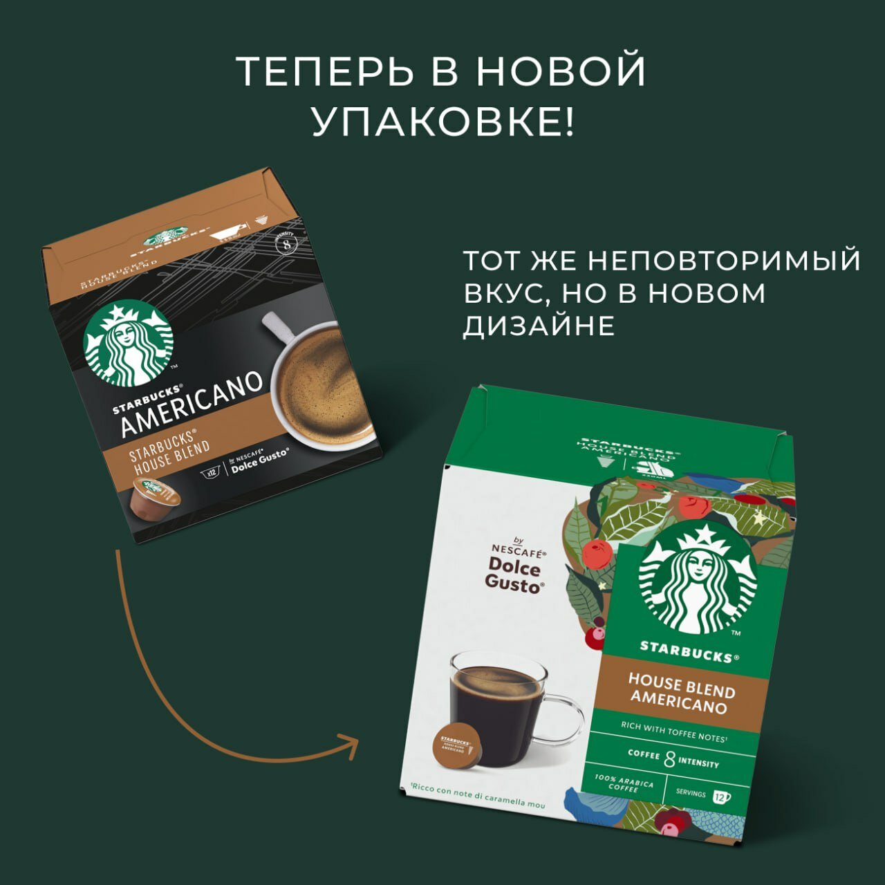 Кофе в капсулах Starbucks Dolce Gusto Caps House Blend, Старбакс в капсулах для кофемашины Нескафе Дольче Густо, эспрессо, 3 упаковки по 12 штук