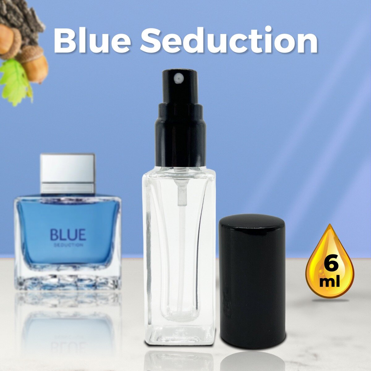 Gratus Parfum Blue Seduction Man духи мужские масляные 6 мл (спрей) + подарок