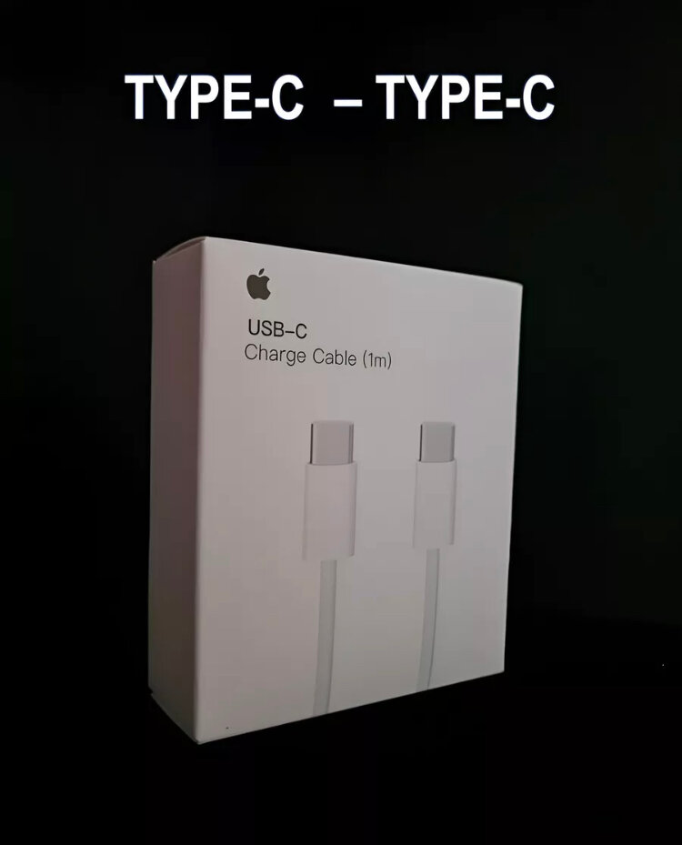 КабельType-C Type-C для Iphone 15/15Pro/15Promax/15Plus/Android 60W/60Вт 1 метр — фото 1