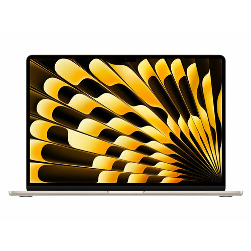 Ноутбук Apple MacBook Air 15 2024, 15.3 (2880x1864) Retina/Apple M3/8ГБ 256ГБ SSD/M3 10-core GPU/MacOS,)Starlight, Русская раскладка