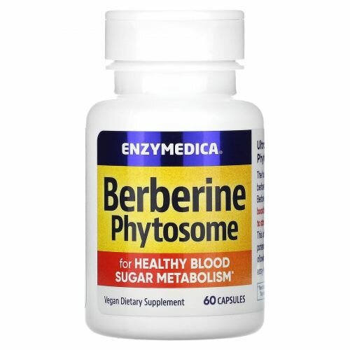 Enzymedica Berberine Phytosome Бербериновые фитосомы 60 капсул