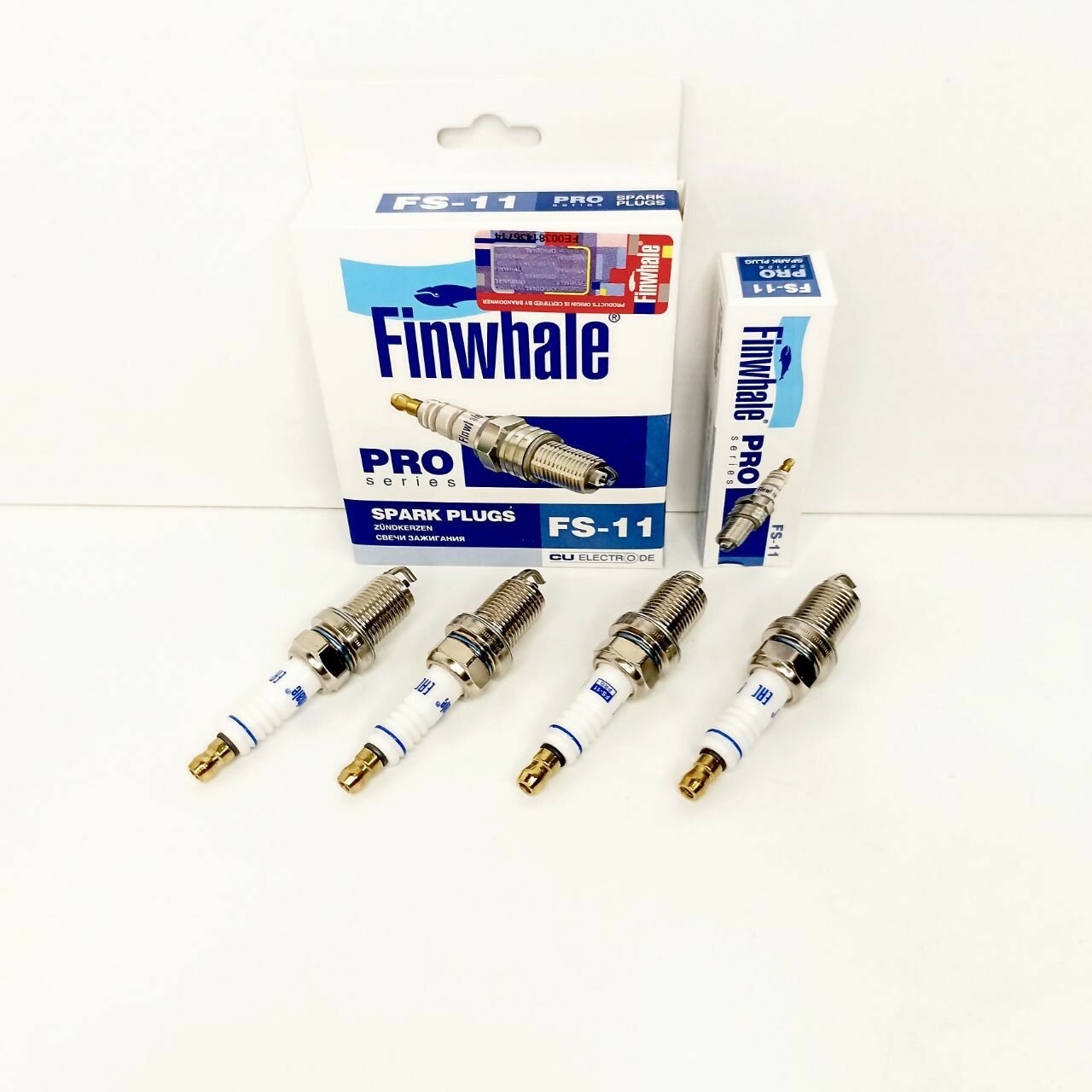 Свечи зажигания Finwhale для Дэу Нексия 16кл (Daewoo Nexia 1.6) комплект 4 шт FINWHALE