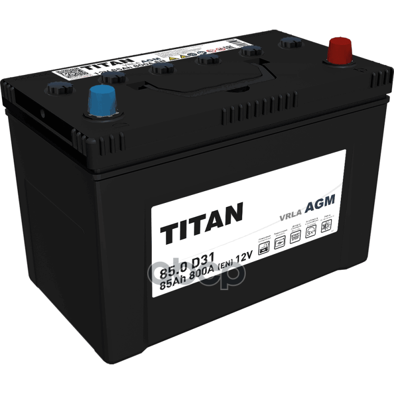 Аккумулятор Titan Agm D31 85 А/Ч Обр 305X175x223 En800 A Titan 4610082702134 TITAN арт. 4610082702134