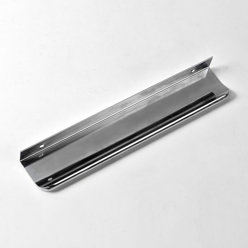 Изображение Ручка-профиль хром 1 шт 600 мм (60см) хромированная мебельная торцевая скрытого монтажа накладная для шкафа