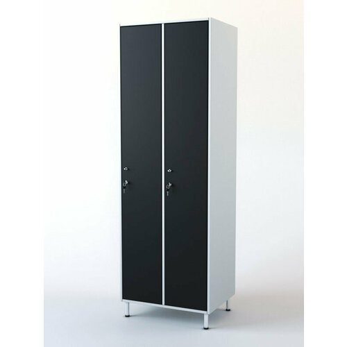 Шкаф для раздевалок тренер 1 Белый и Черный 60 x 45 x 180 см ДхШхВ 21798₽