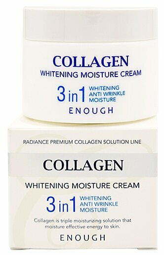 Enough Collagen Whitening Moisture Cream 3 in 1 Увлажняющий отбеливающий крем для лица с коллагеном 3 в 1, 50 мл