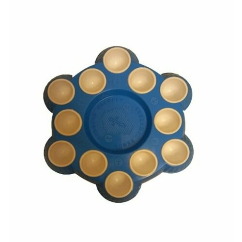 Подставка для 12 яиц Блюдо пасхальное для яиц и кулича 295х295х5 голубое 290₽