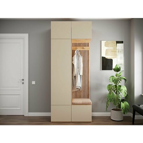 Прихожая в коридор Дуглас 90х240х50 Дуб крафт золотой Бромелия 77808₽