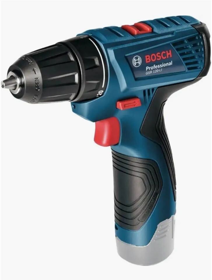 фото Аккумуляторная дрель-шуруповерт Bosch GSR 120-LI, на аккумуляторе, 12 В, 30 Нм без АКБ И ЗУ