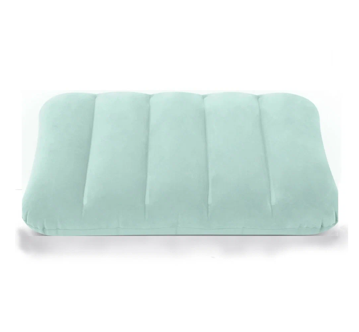 Подушка надувная туристическая цвет мятный, 43х28х9 см, Intex 68676