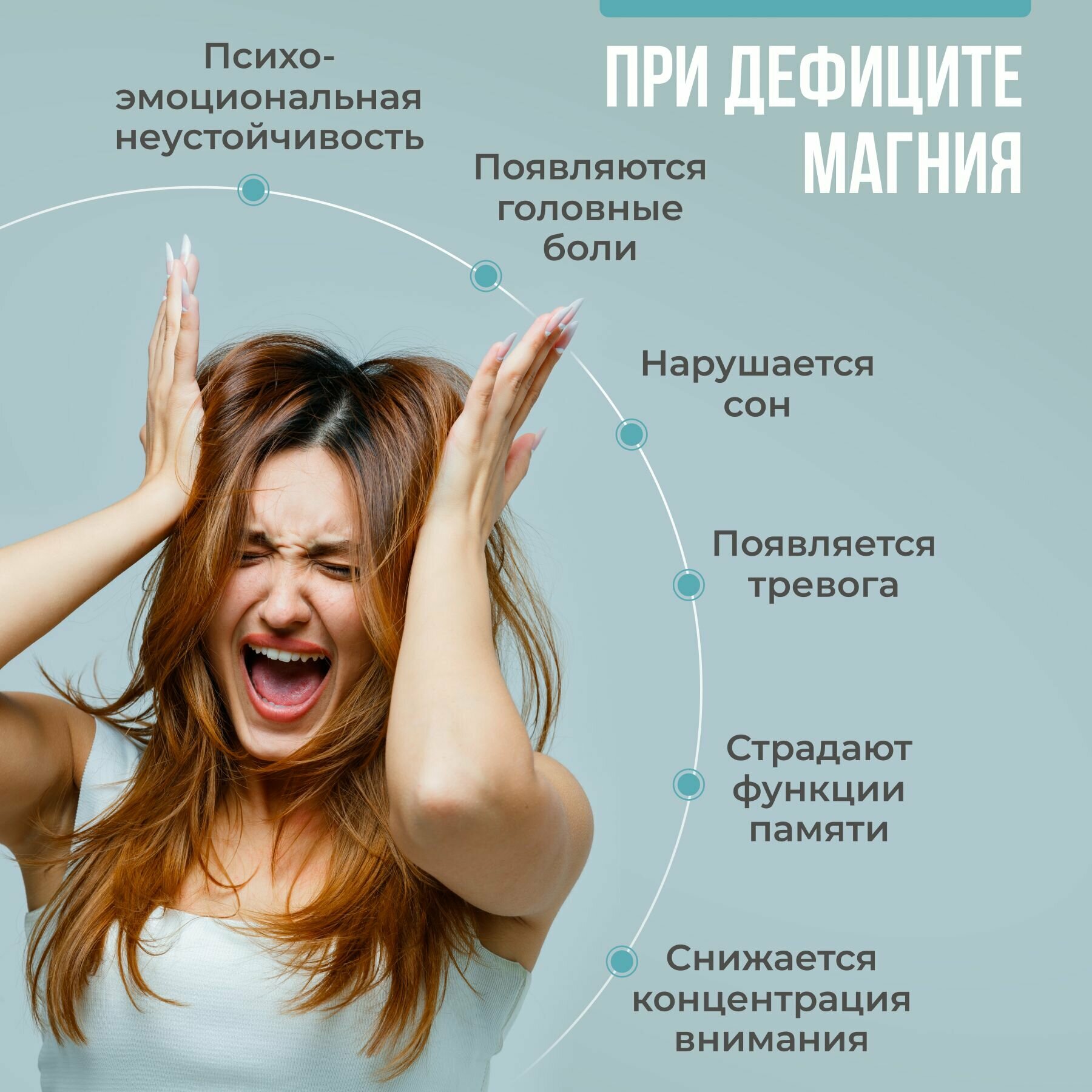 BioHerb БАД Магний цитрат с витамином В6, успокоительное, 120 капсул — фото 1