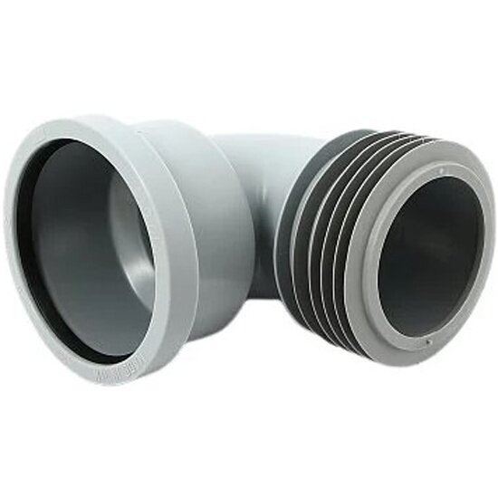 Труба фановая Mcalpine MRDC90-GR, L=175 мм, угол 90, вход 110 мм, выход 110 мм, с манжетой