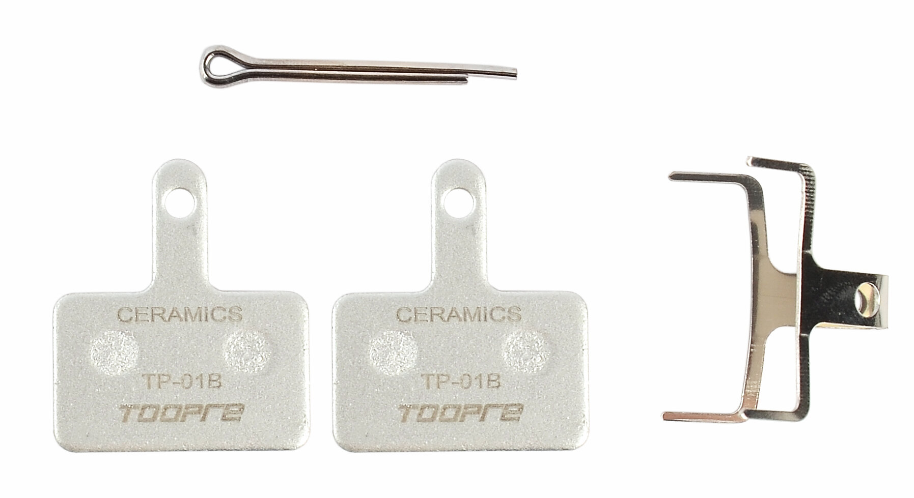 Тормозные колодки для велосипеда (1 пара) Toopre Ceramics, совместимы с всеми тормозами Shimano стандарта B01S, B03S, B05S, Tektro Auriga, Draco и их аналогами — фото 1