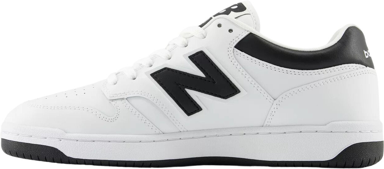 Кеды New Balance 480, полнота F, размер 9 US, белый/черный — фото 1