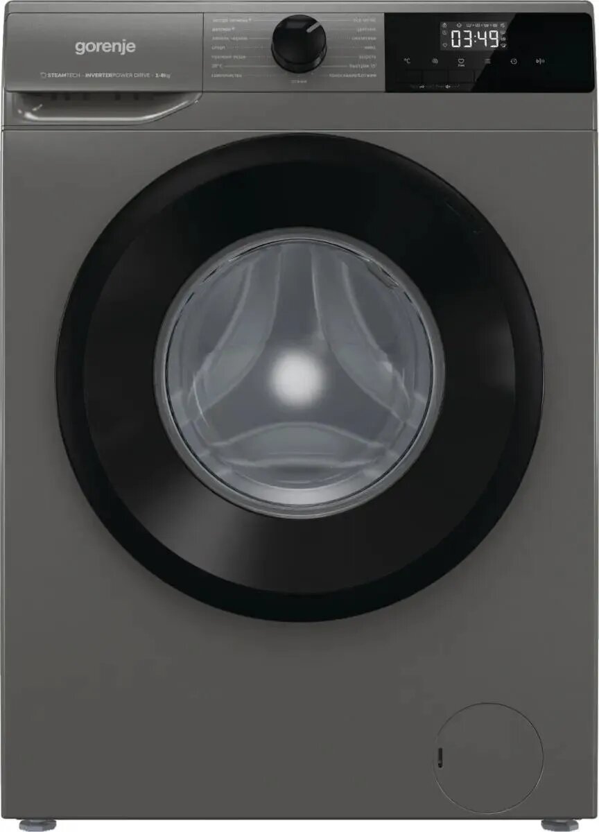 WNHPI84AS/AR / Стиральная машина Gorenje WNHPI84AS/AR, с фронтальной загрузкой, с паром, 8кг, 1400об
