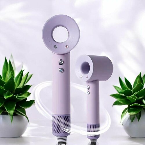Профессиональный фен для волос Hair-1600 Super Hair Dryer 1600 Вт 3 режима 5 магнитных насадок ионизация воздуха пурпурный 2590₽