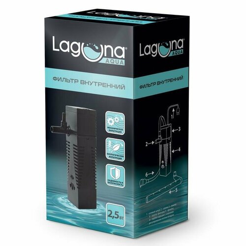 Фильтр Laguna для аквариума, внутренний мини, 2,5Вт, 180л/ч, 115*28*37мм