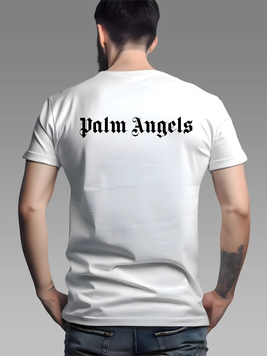 Футболка на спине надпись палм энджелс