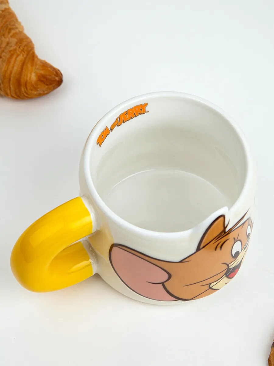 Кружка DB HOMME "Том и Джерри", керамическая, белая, использование в СВЧ — фото 1