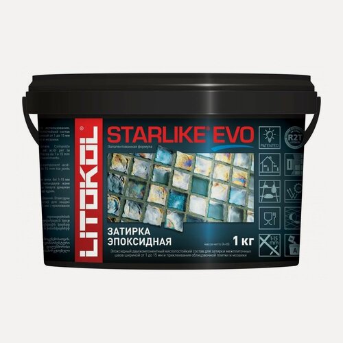 Изображение товара Затирка для плитки двухкомпонентная на эпоксидной основе Litokol Starlike EVO (1кг) S.205 travertino