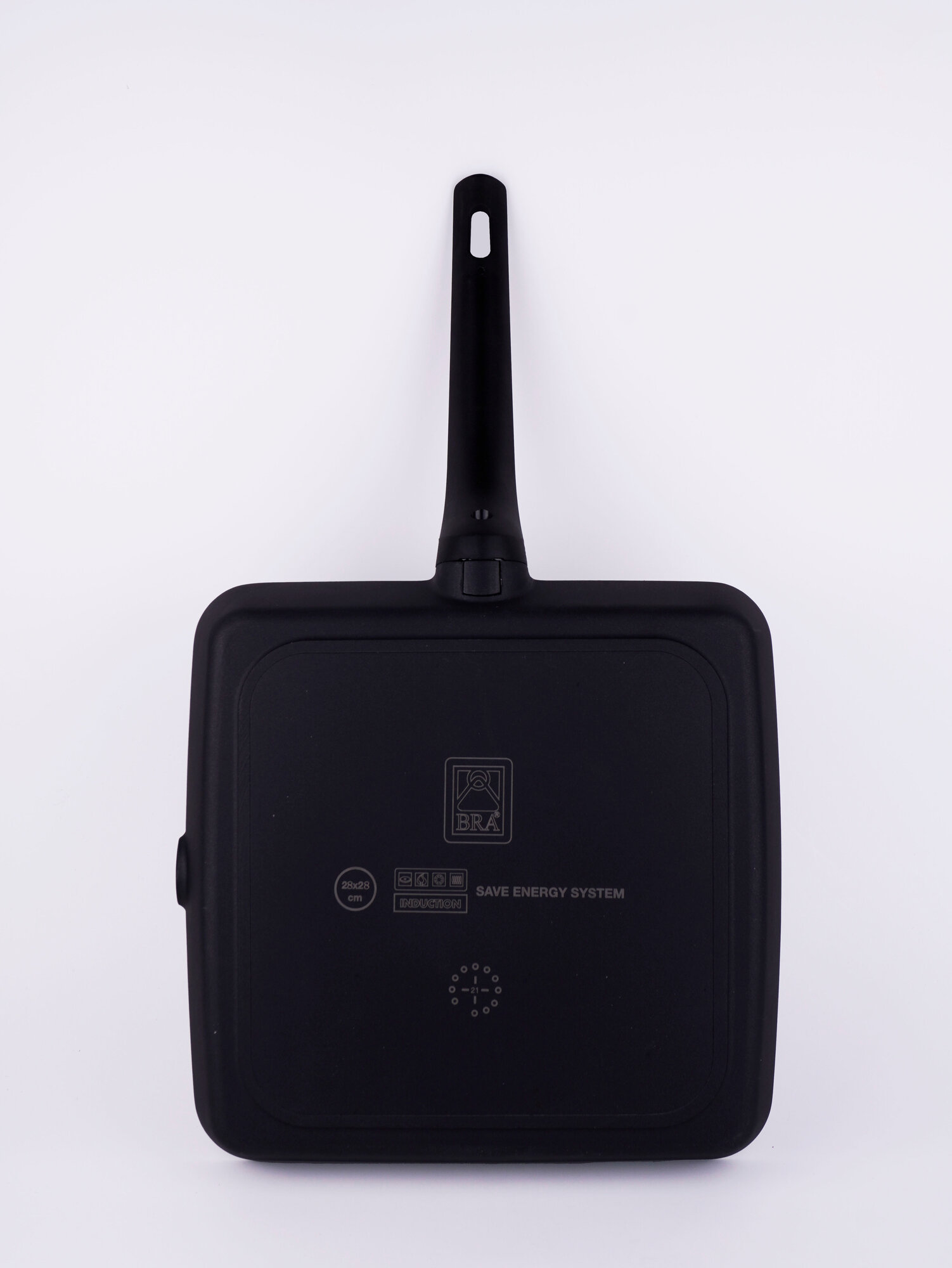 Сковорода Efficient BRA 28x28 см, высота 4,5 см, 2,2 л. Антипригарное покрытие TEFLON PLATINUM PLUS — фото 1