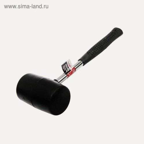 Изображение товара Киянка ЛОМ, металлическая обрезиненная рукоятка, черная резина, 500 г